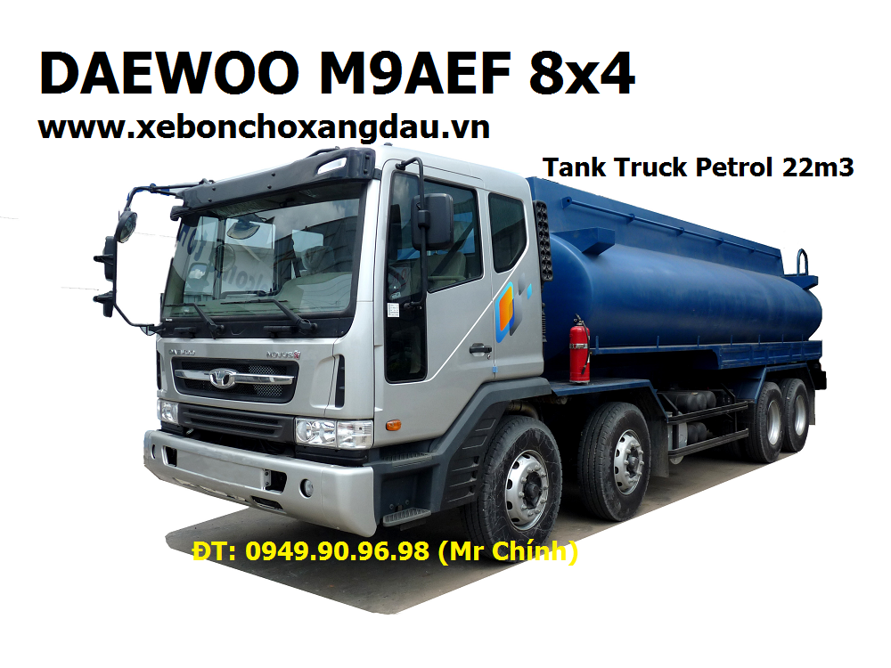 XE BỒN DAEWOO 22m3 CHỞ XĂNG DẦU (2017)